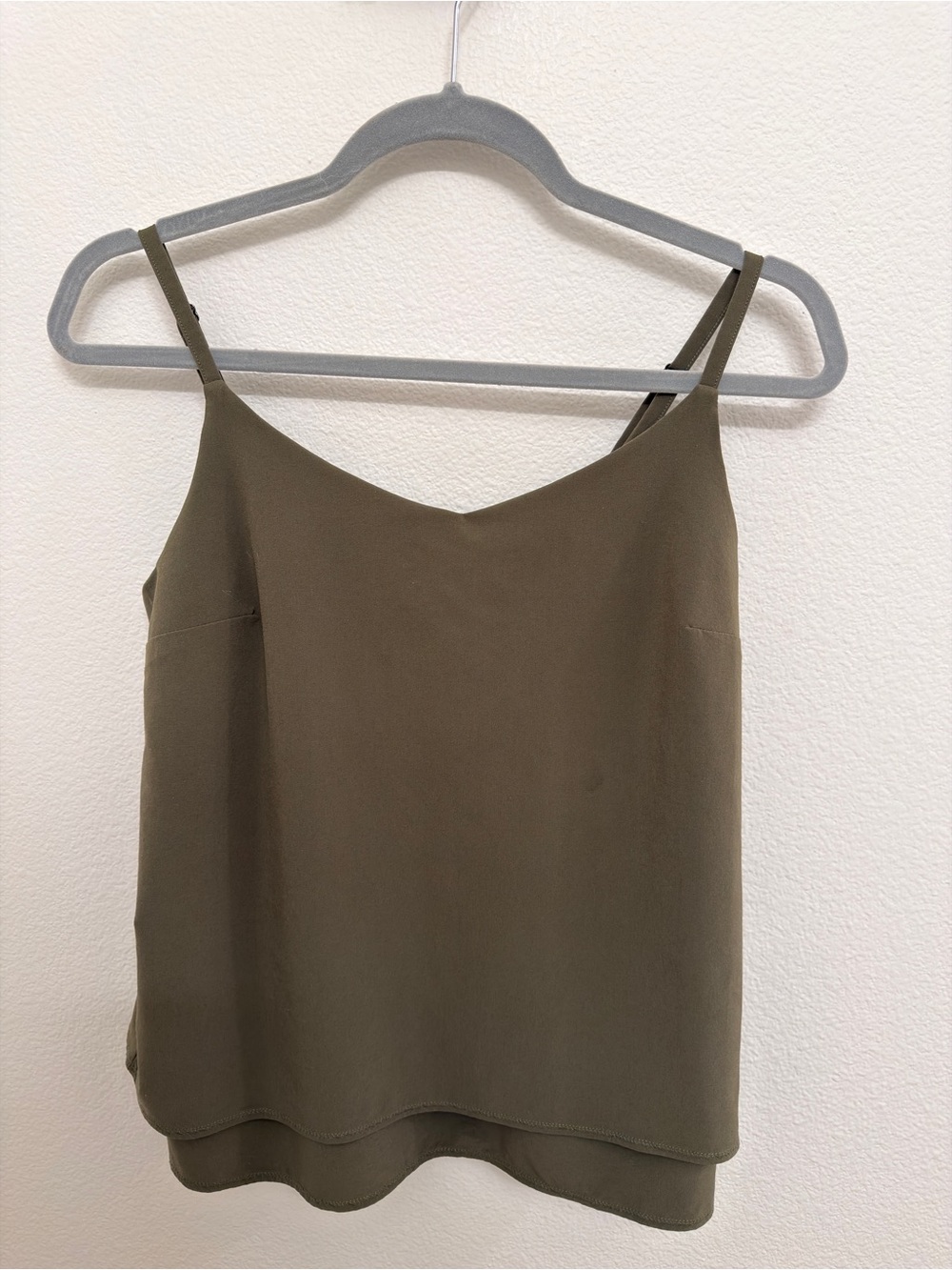 Eddie Bauer Olive Green Double-Layer Camisole